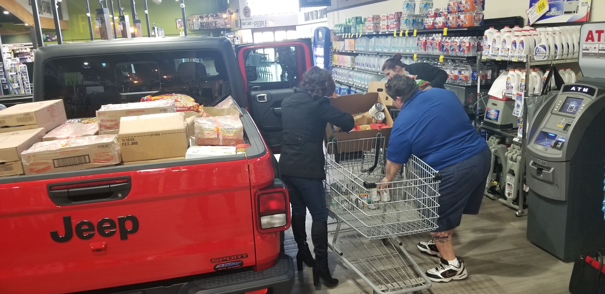 Filling the Jeep
